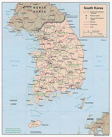 large map of south korea.